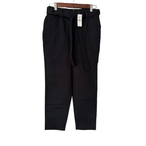 Loft Factory Tie Wasit Pull Up Tapered Ankle Pants XS Staple Classic Casual NEW‎